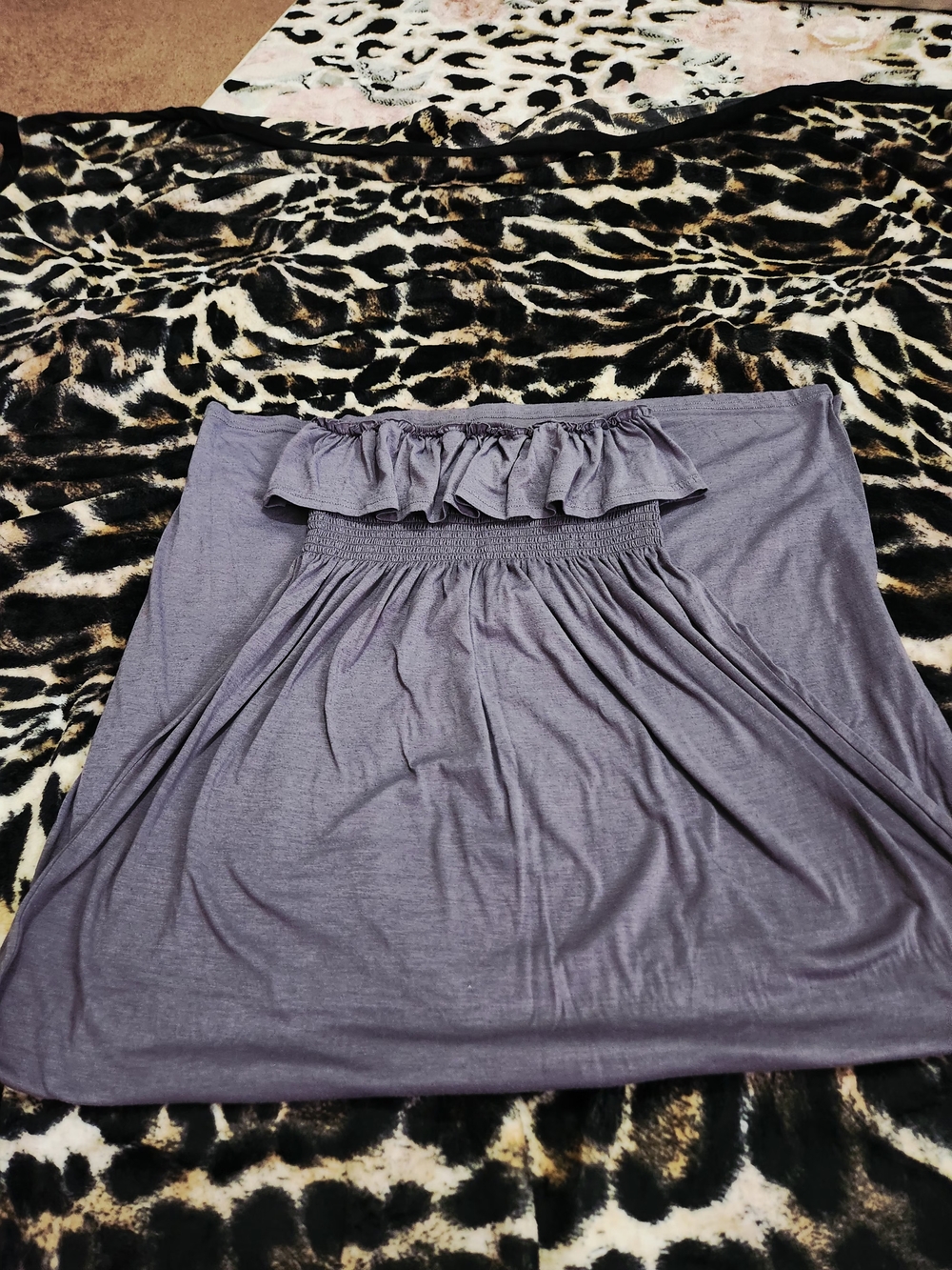 Rue21 Purple Off-Shoulder Ruffle Maxi Dress